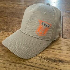 Orange Theory Marathon gray hat snap back